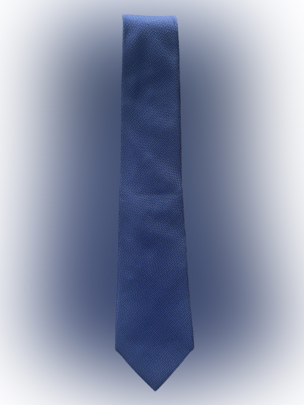 Armani Collezioni Navy Textured Micro-Square Silk Tie